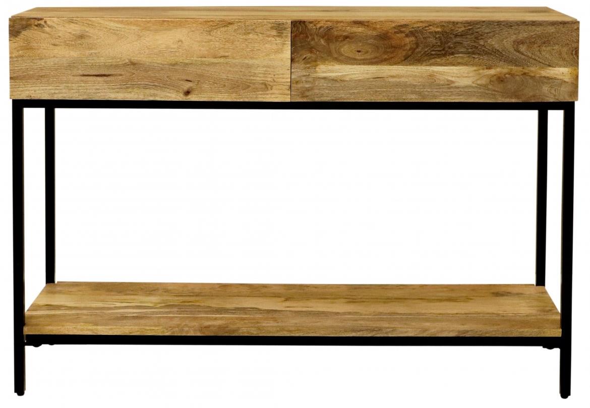 LAKŠMI Konzolový stôl Gita 110 × 76 × 35 cm so zásuvkami z masívu mango