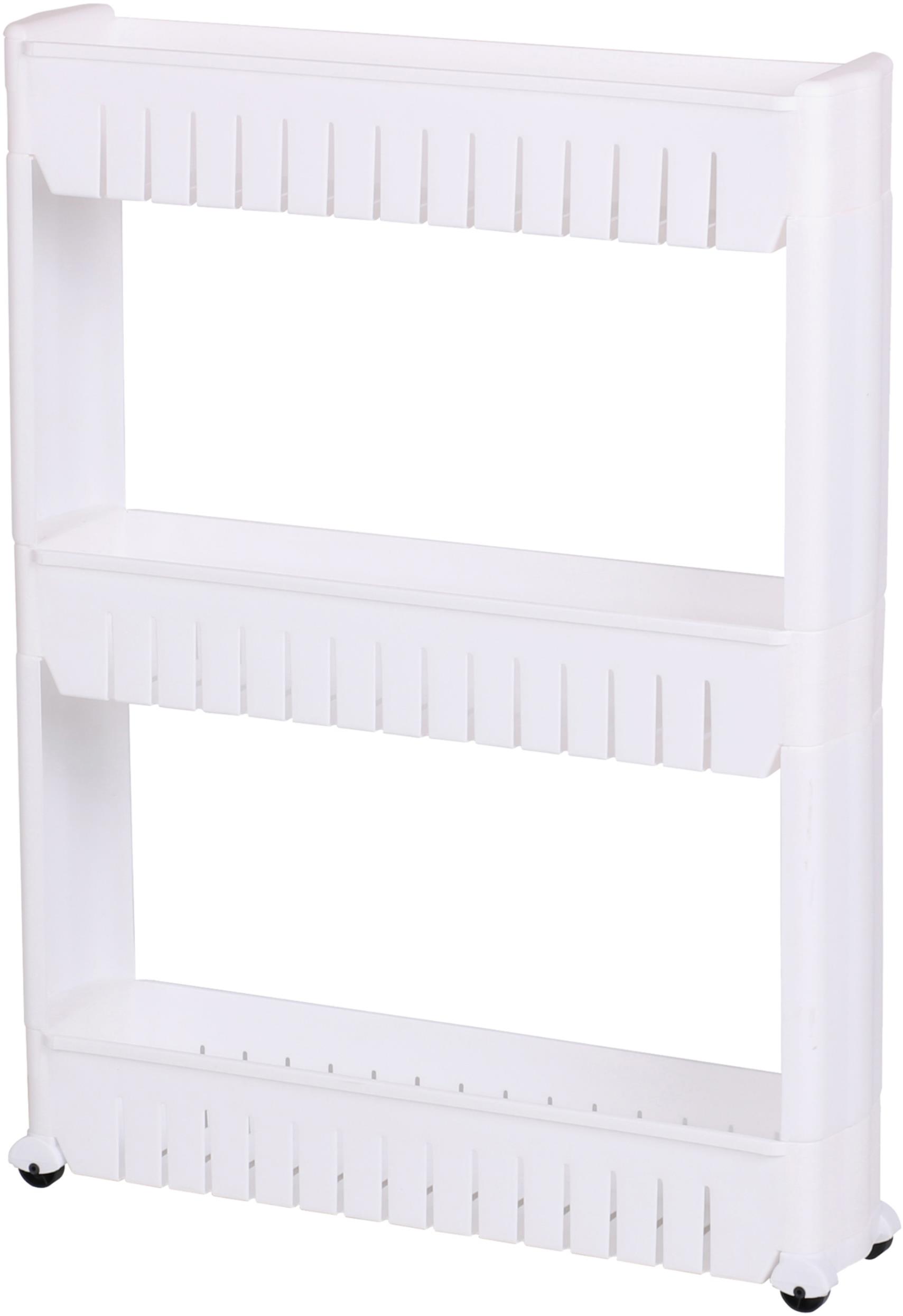 DOCHTMANN Regál do kúpeľne – úzky, biely, plast, 54 × 72 × 12 cm