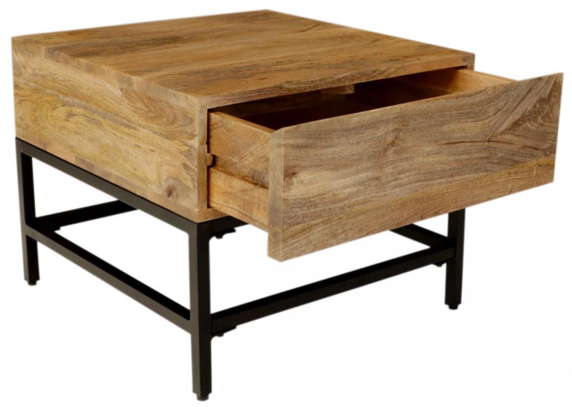 Lakšmi Odkladací stolík Gita 50 × 40 × 50 cm z masívu mango