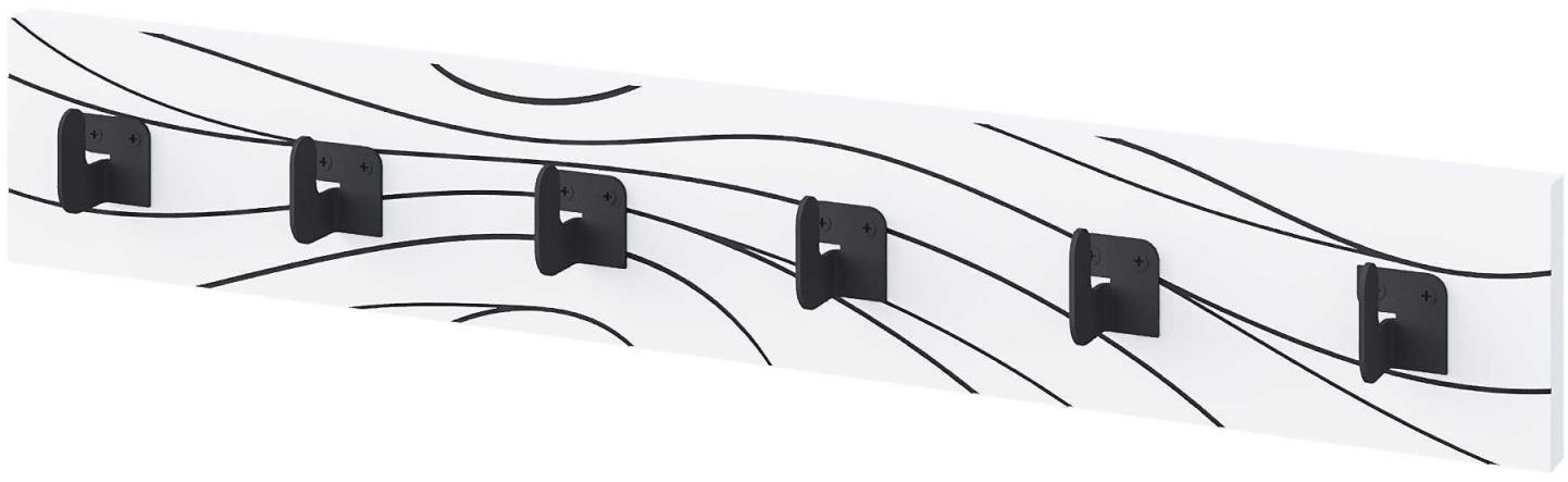 Houseland Flow Nástenný vešiak 63 cm, bielo-čierny