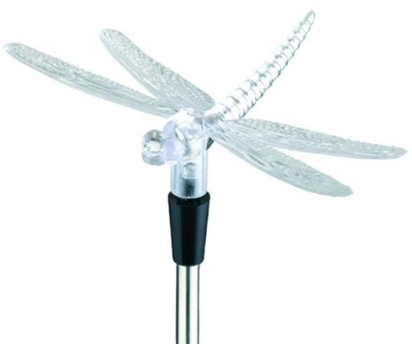 Entac záhradná solárna lampa LED vážka 77 cm