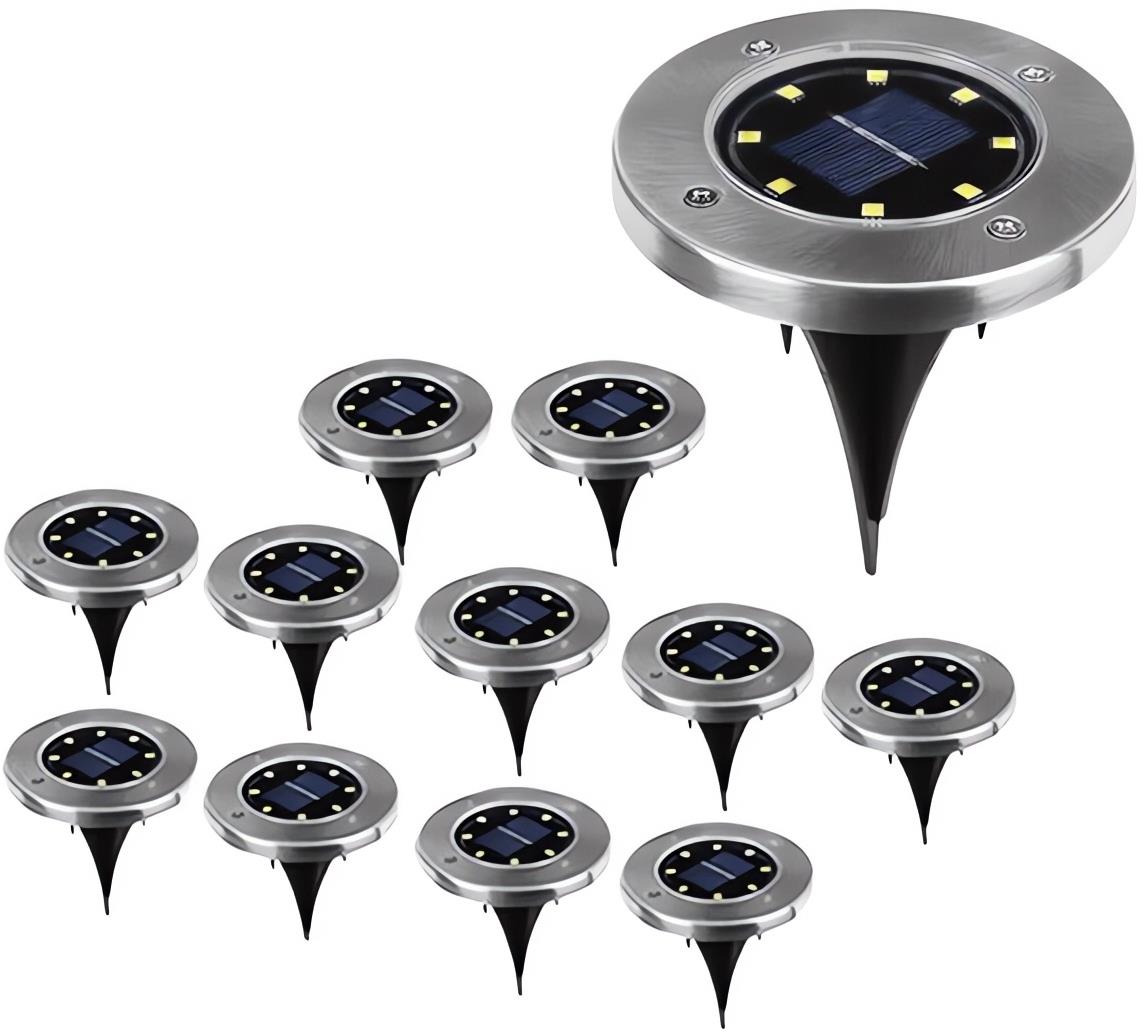 Gardlov 24001 Záhradné solárne svetlo LED, studená biela, IP65, 2 V 100 mA, 12 ks