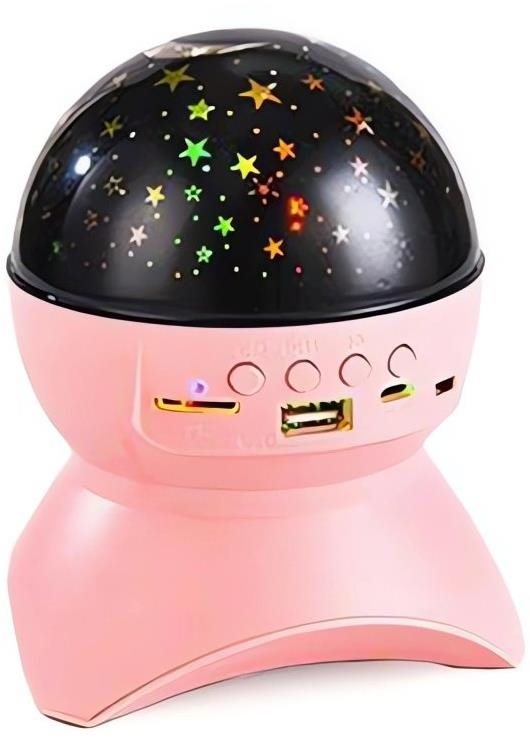 Verk 15904 Projektor nočnej oblohy s reproduktorom Bluetooth ružový