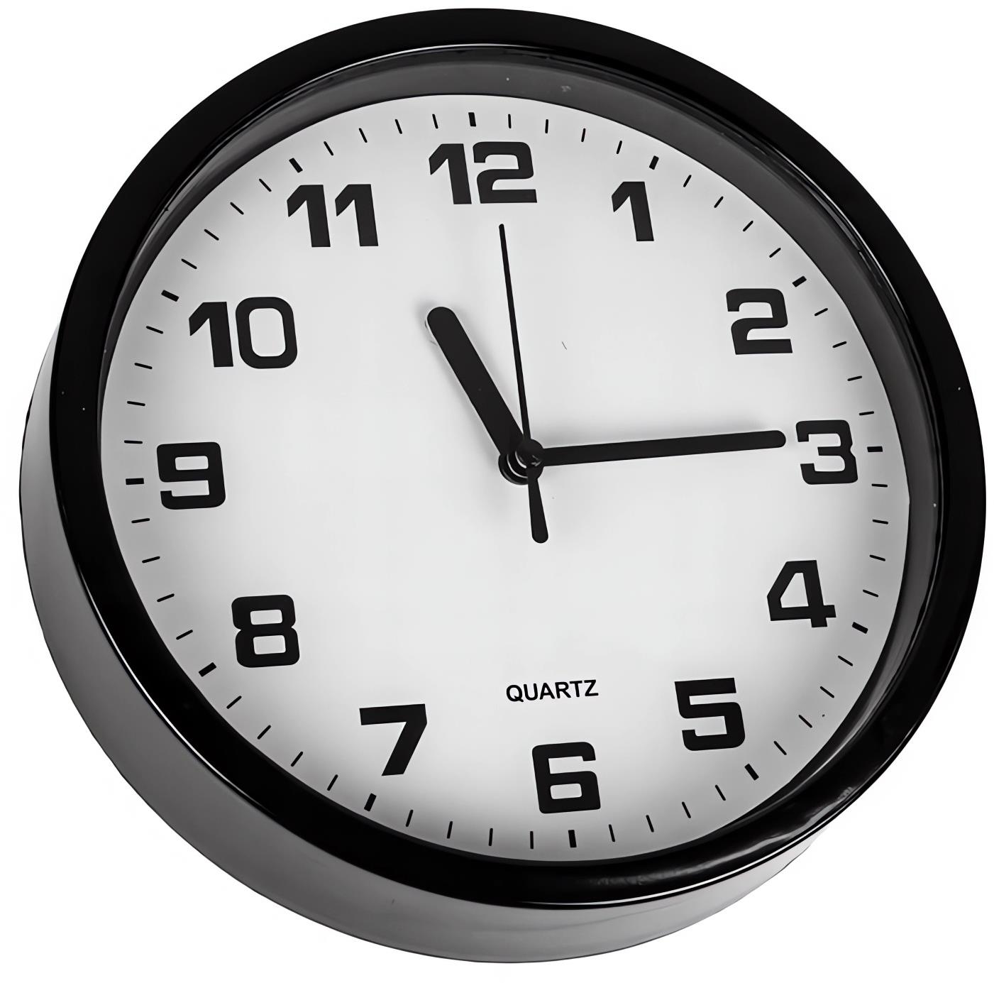 Verk 27067 Nástenné hodiny analógové 20 cm, čierne
