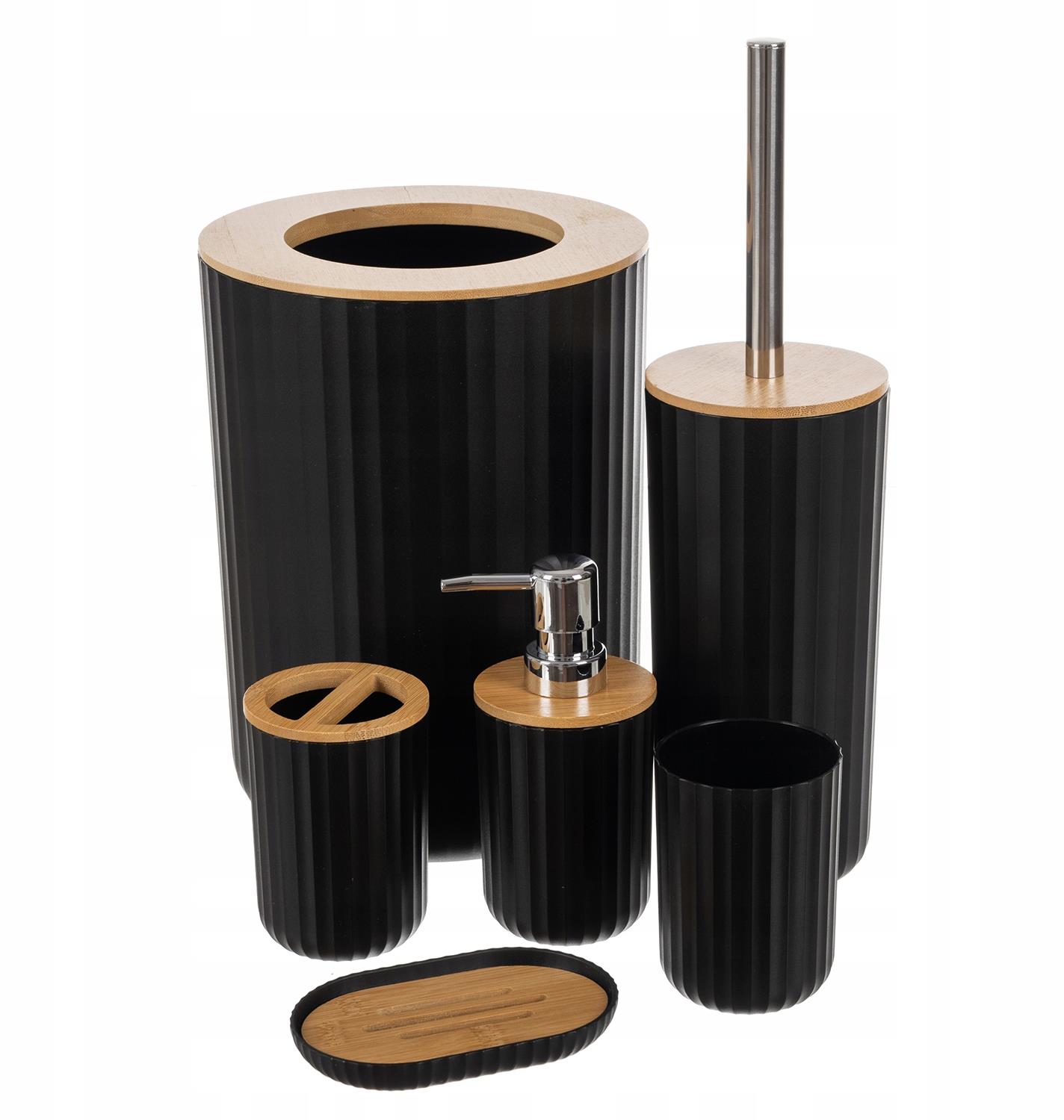 Ruhhy 24636 Kúpeľňová súprava 6 ks, čierna