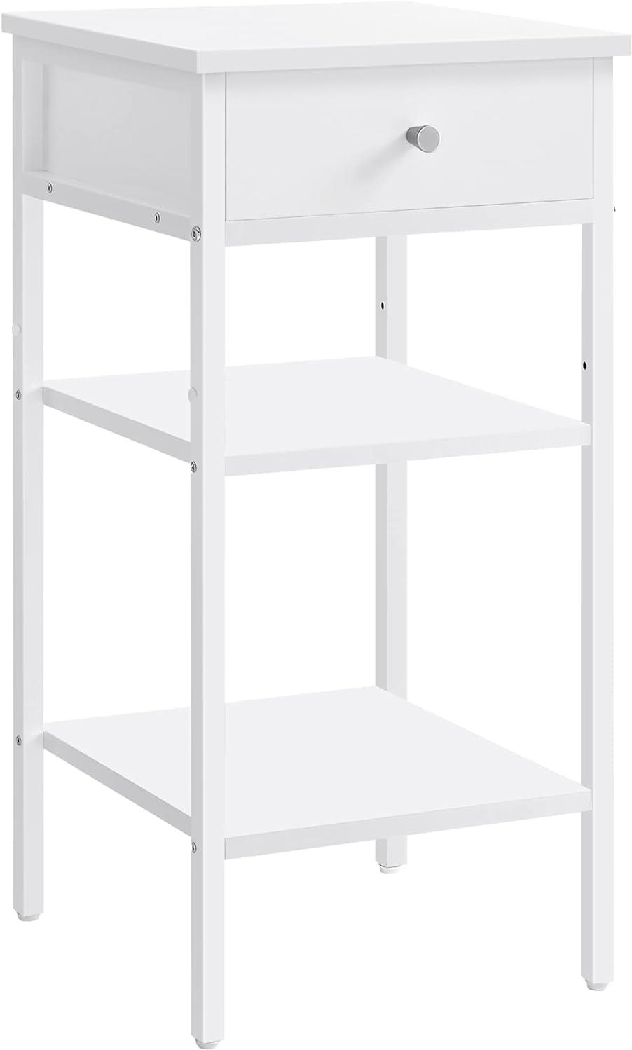 Houseland Nočný stolík Vasagle Lucas, biely