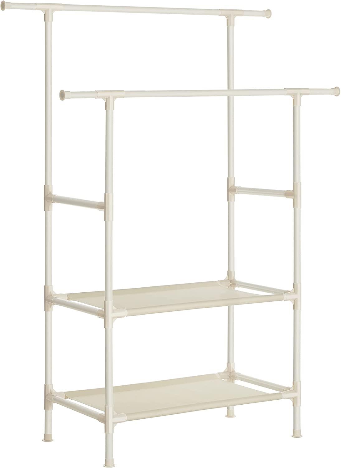 Houseland Dvojitý šatňový vešiak Lucaro 171 cm, biely