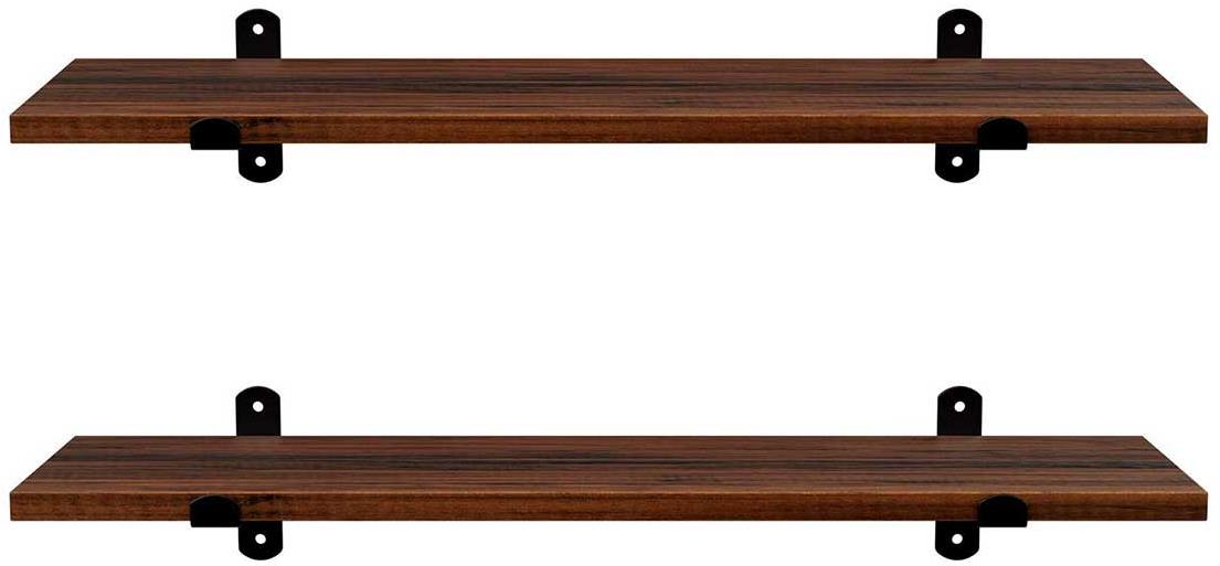 Houseland Sada políc Murali 2 ks 60 × 20 cm, hnedá
