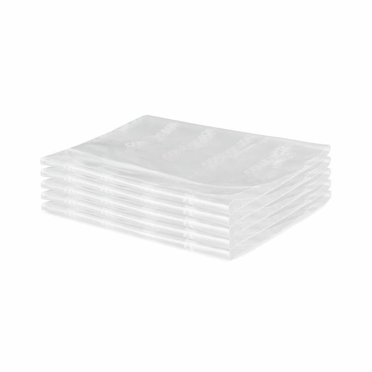 Compactor Sada priehľadných prepravných vreciek so zipsom 42 × 52 cm, 5 ks