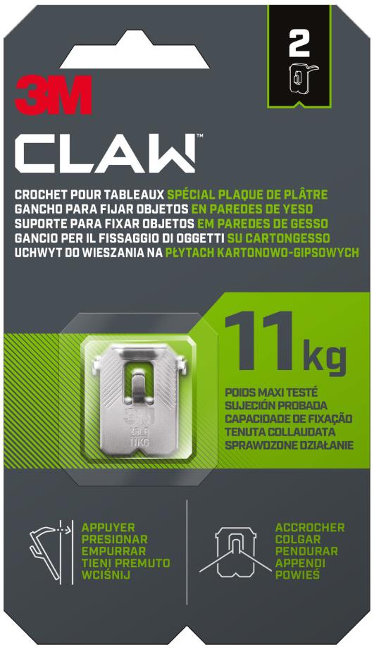 3M™ CLAW™ Háčik na sadrokartón, balenie 2 ks, nosnosť 11 kg