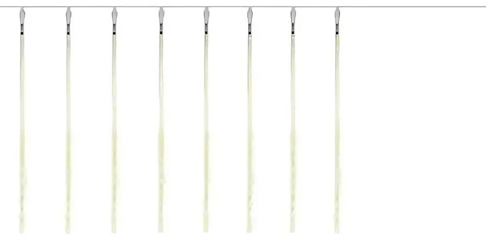 ISO 19930 Vianočné osvetlenie Cencúle 288 LED, 50 cm, IP44, 230 V teplá biela