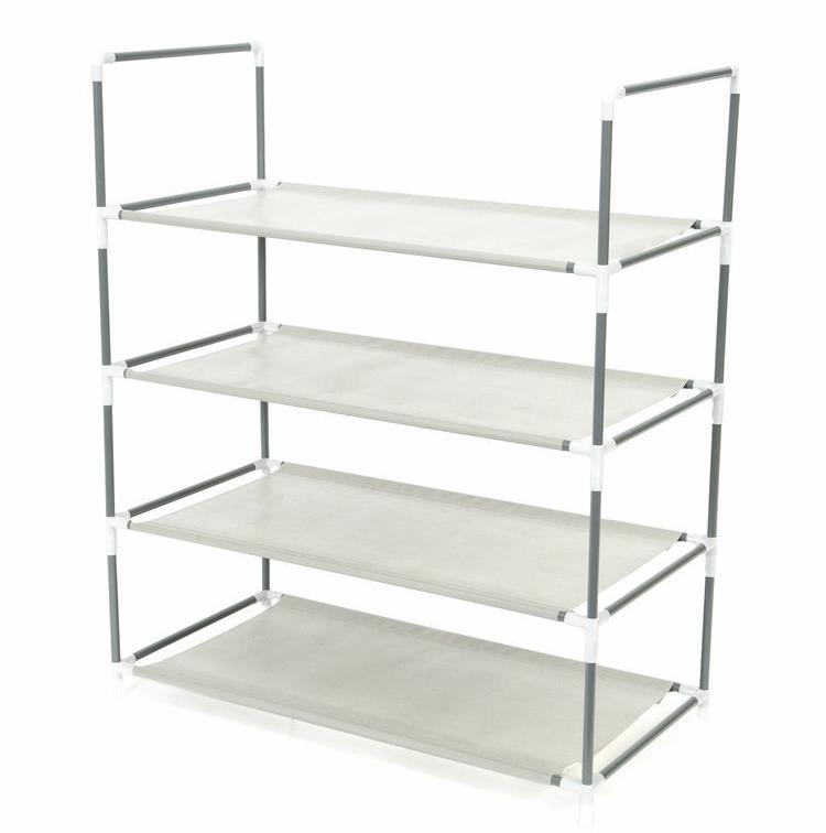Compactor Salome Štvorposchodový botník, 12 párov topánok, plast 58,5 × 29,5 × 70,5 cm