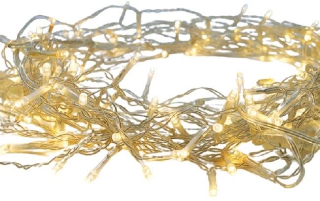 Aca Lighting LED vianočná svetelná reťaz, 3× 5 m, teplá biela, IP44, 100 LED