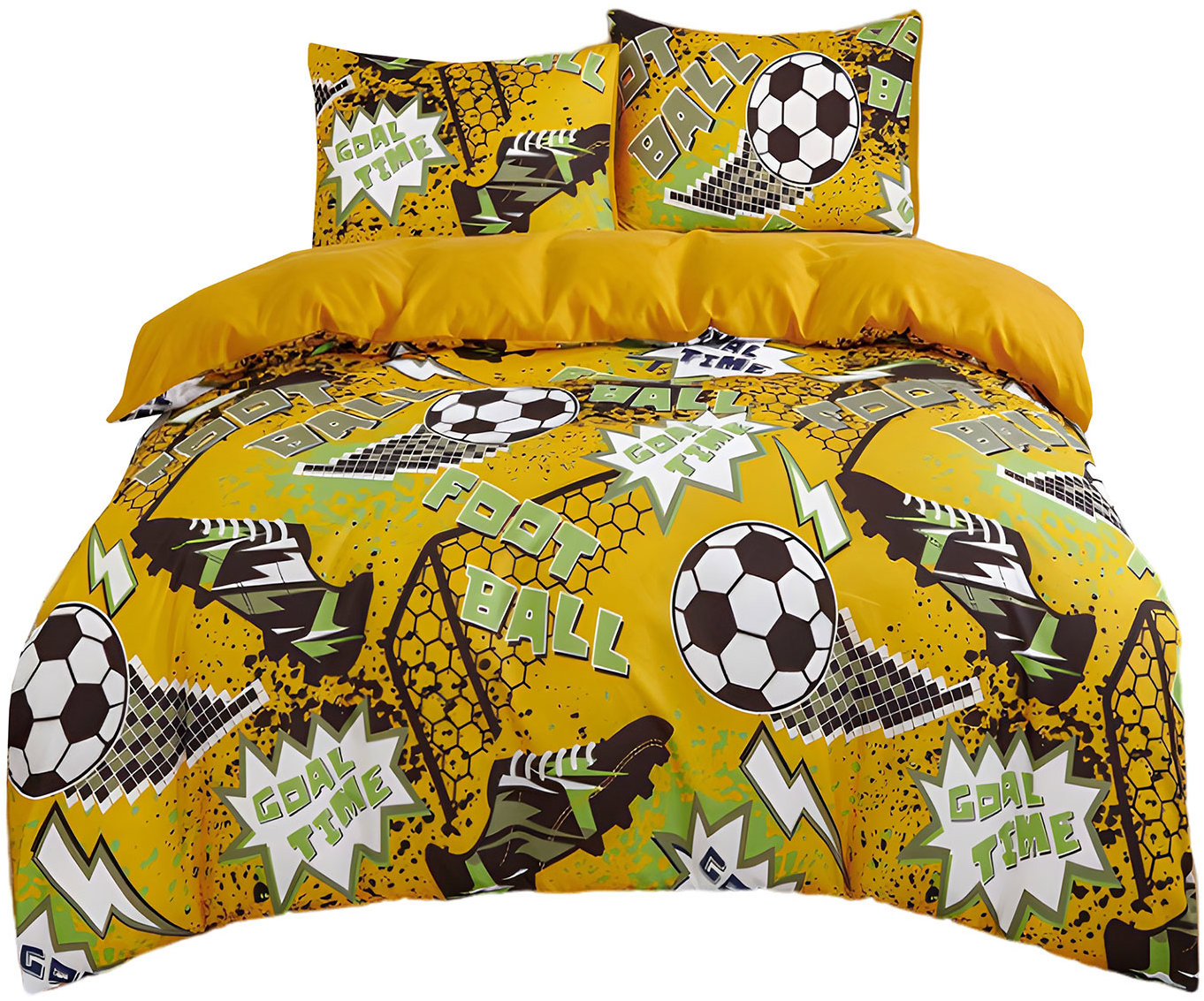 Excellent 3-dielna súprava obliečok 135 × 200 cm, žltá – Foot Ball