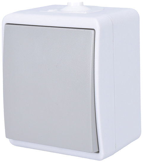 Solight Vypínač do vlhka IP54, č. 1 jednopólový, sivý