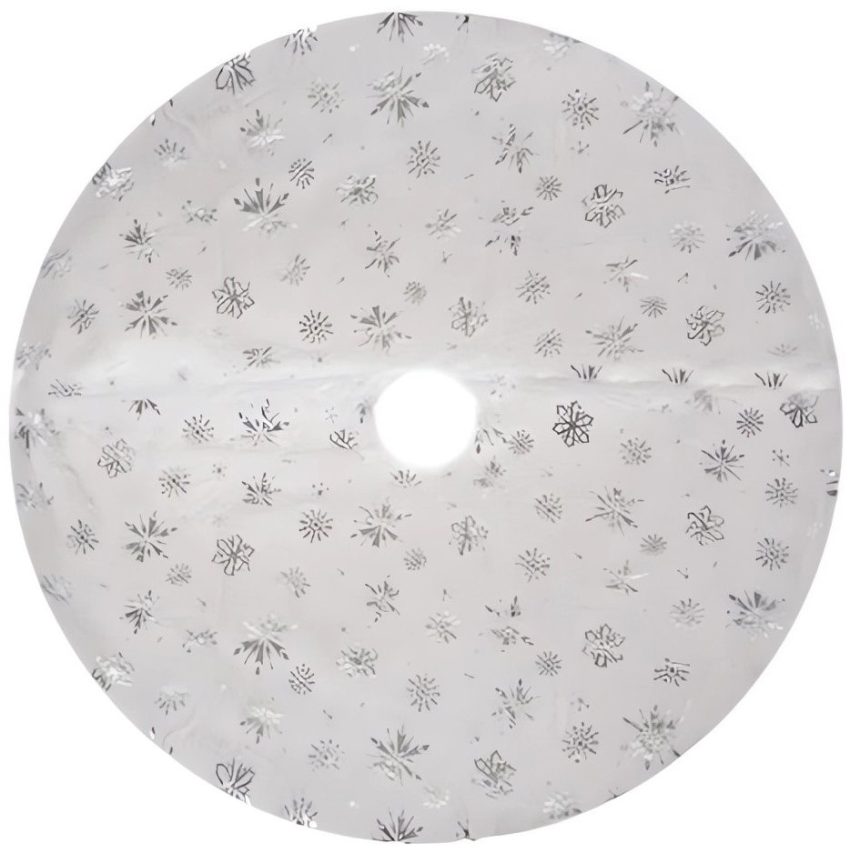 Ruhhy 22224 – Deka pod vianočný stromček, 120 cm, bielo-strieborná