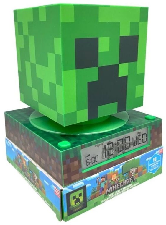 Kids Euroswan Minecraft: 3D Creeper – stolný budík