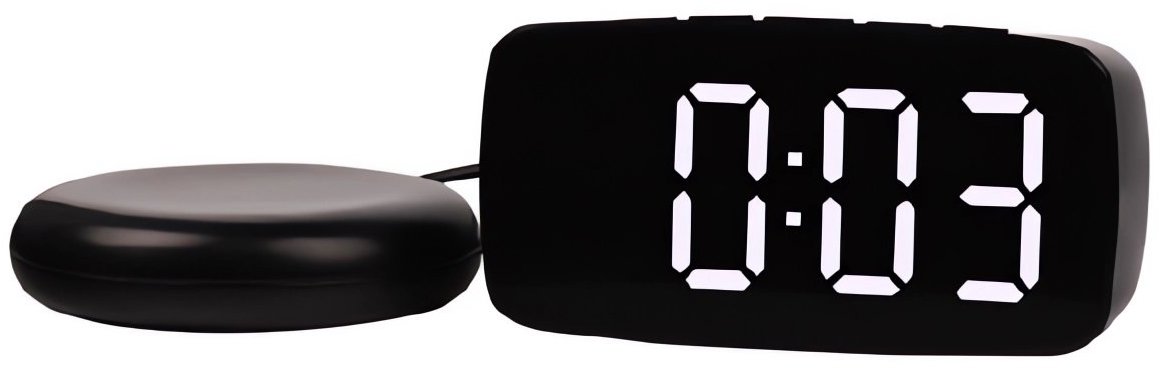 Verk 27443 LED Digitální vibrační budík s teploměrem, černý