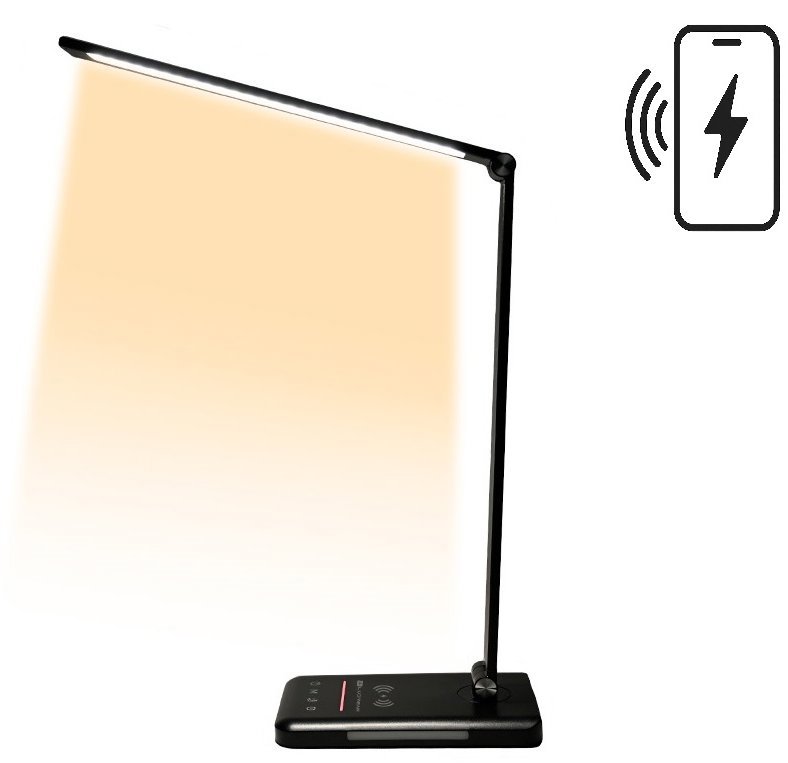 LuDream Focus Charge+ Black LED stolná lampa bez modrej zložky