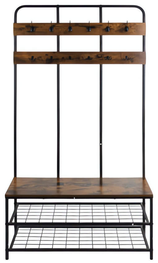 Ruhhy 27036 Věšák na oblečení s háčky a policemi 182 × 100 × 35,5 cm