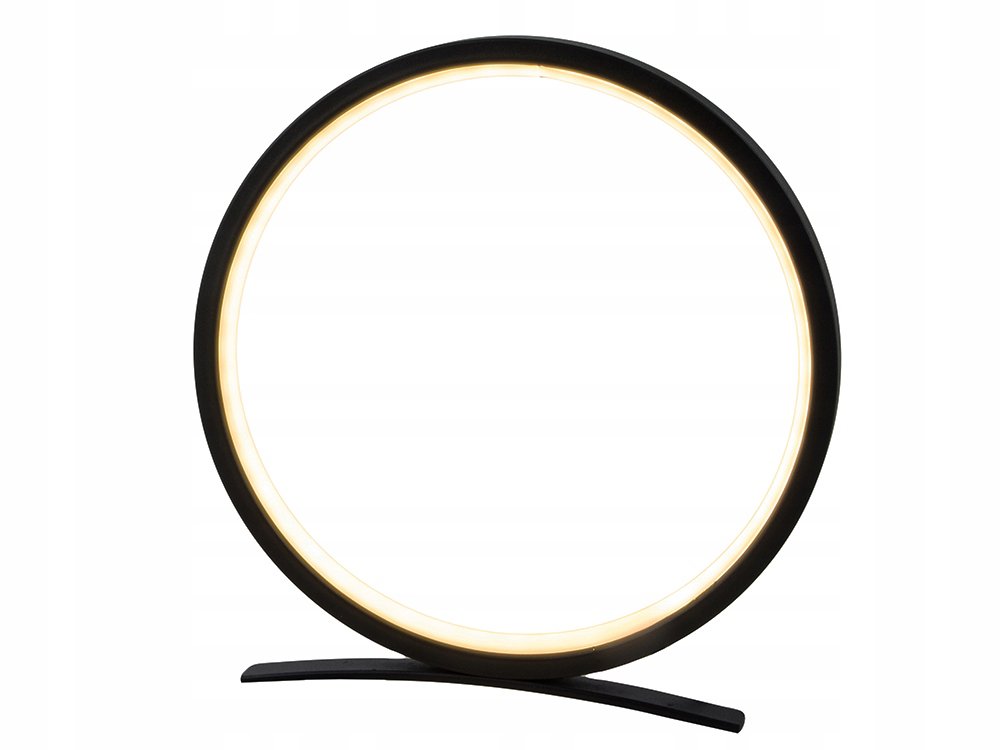 Verk 12363 Moderná kruhová LED stolná lampa 25 cm, čierna