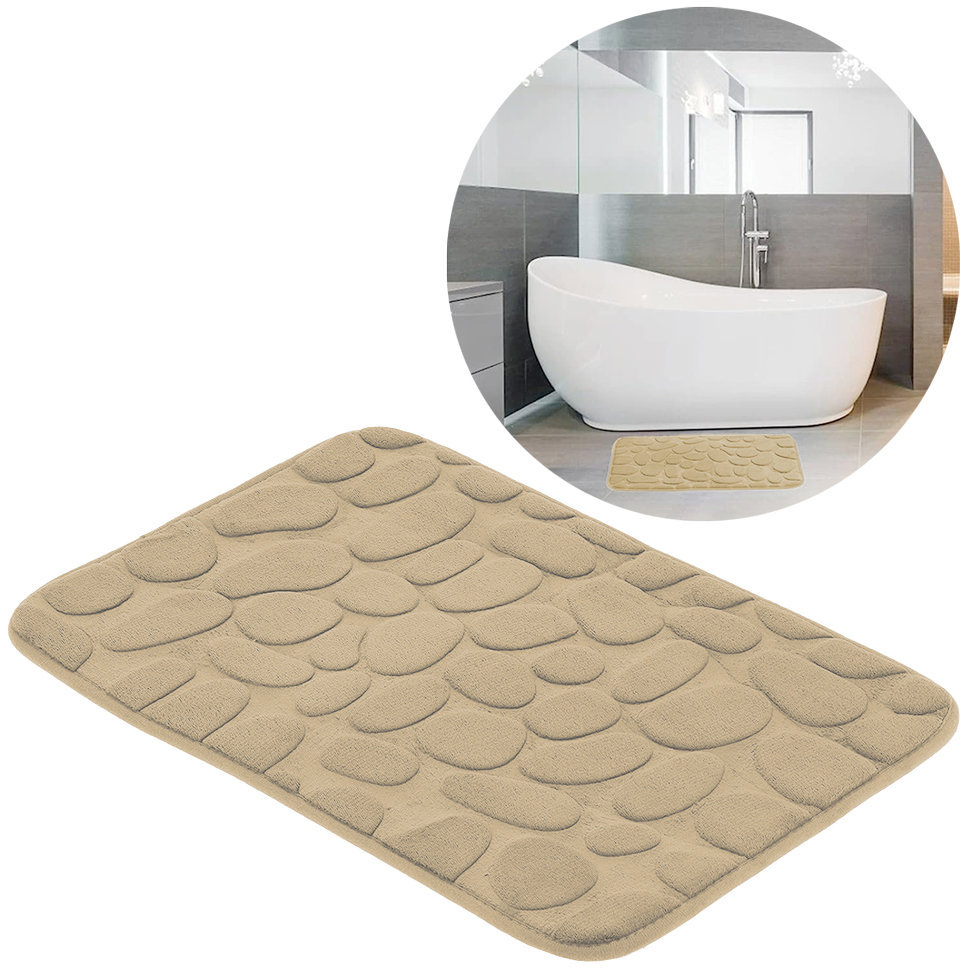HomeLife Kúpeľňová predložka SOFT FOAM 50 × 80 cm obdĺžnik, béžová