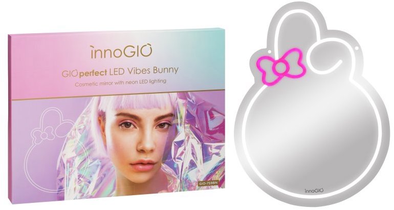 innoGIO Zrkadlo s neónovým LED podsvietením Vibes Bunny GIO-759BN