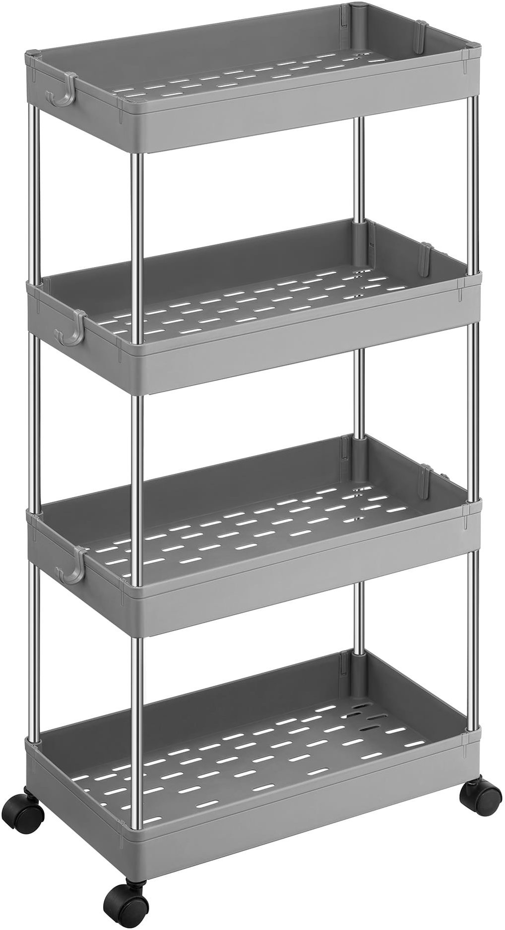 Songmics Pojazdný vozík Tulla 40 cm svetlo sivý