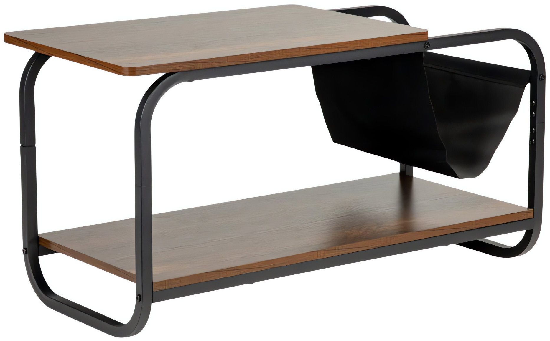 ModernHome YLT-1502 Konferenčný stolík 86 cm, 2 úrovne, hnedý