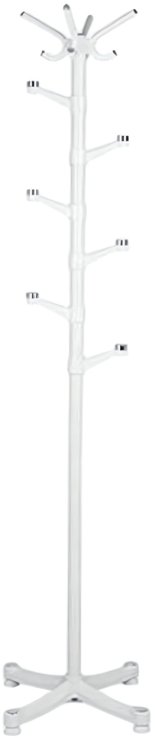 ModernHome YLT-0610 Stojanový vešiak na oblečenie, 10 háčikov, 180 cm, biely