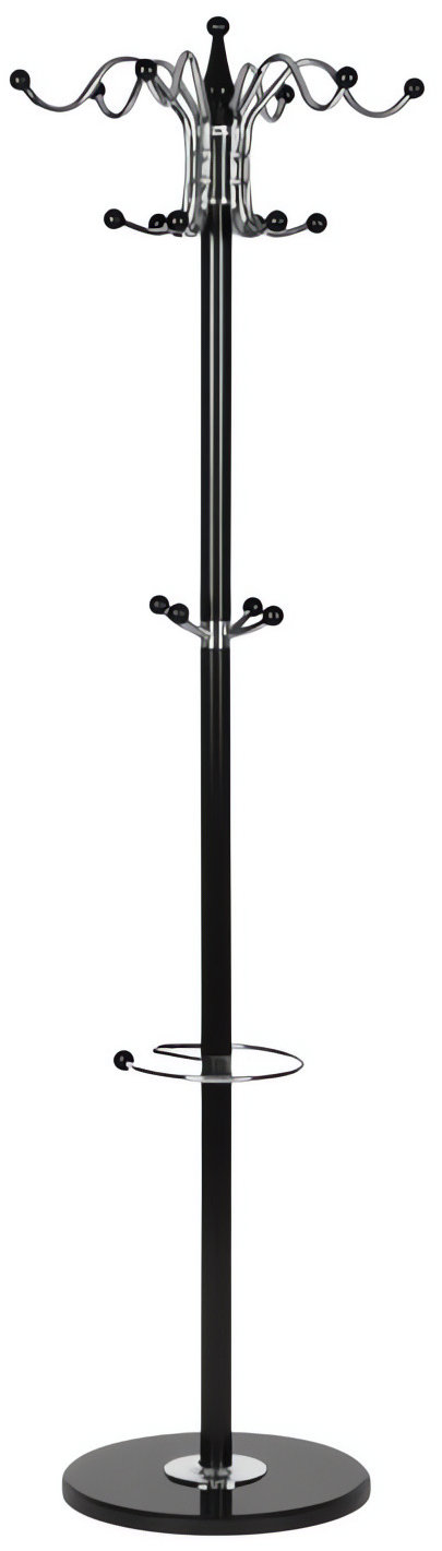 ModernHome VKY-6301 Stojanový vešiak na oblečenie, 16 háčikov, 172 cm, čierny