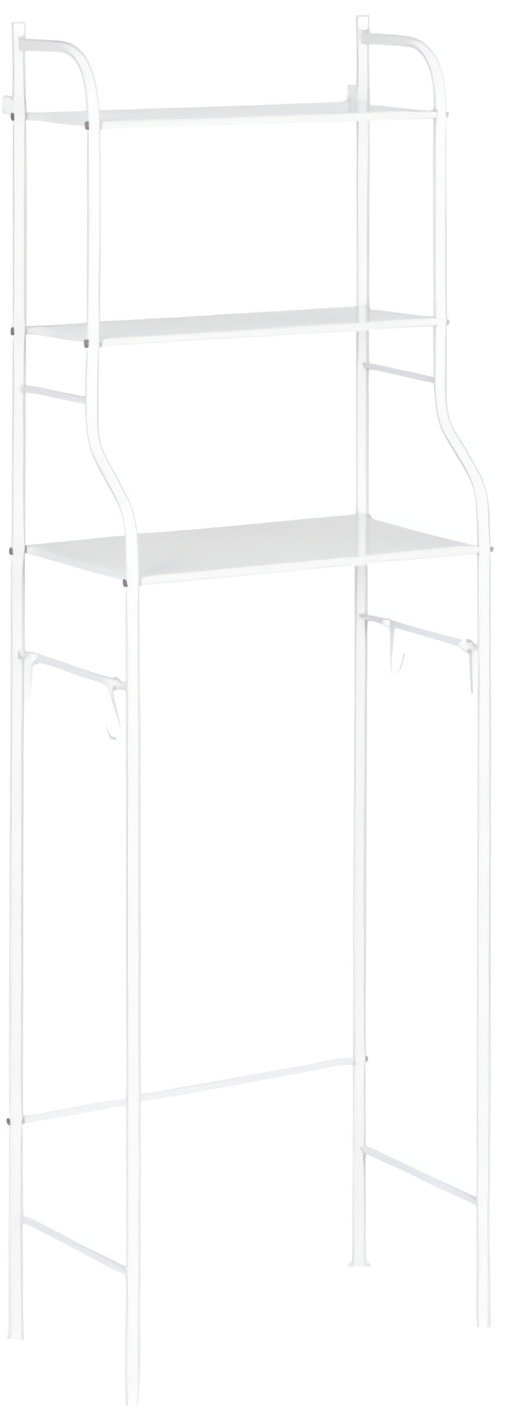 ModernHome Úložný regál s 3 policami nad WC 152 × 46,5 cm, biely