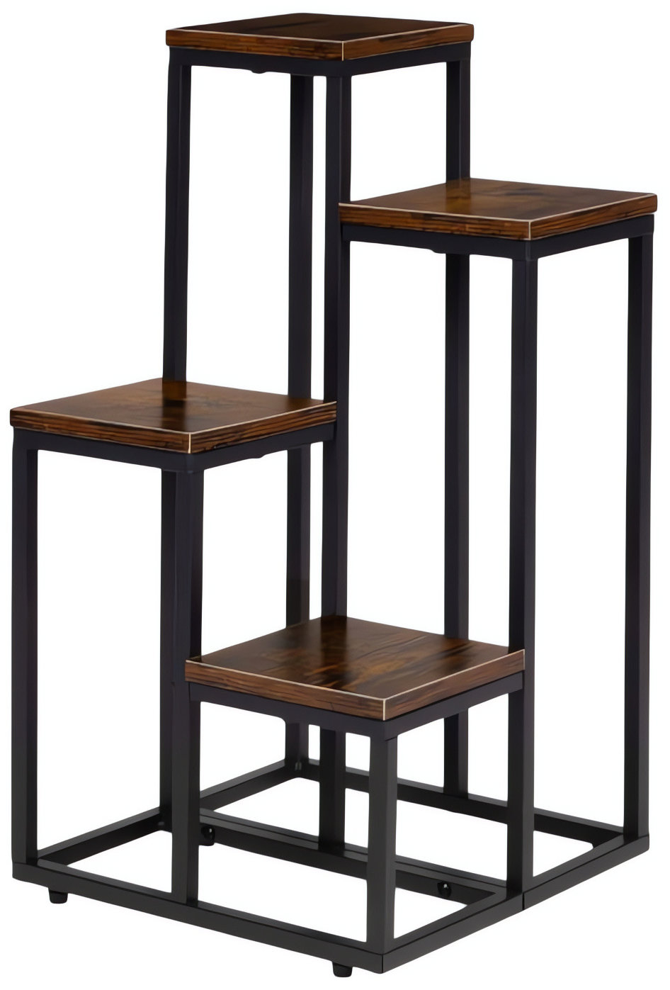 ModernHome ME-ATS18 Stojan na kvety 67 cm, 4 police, tmavé drevo