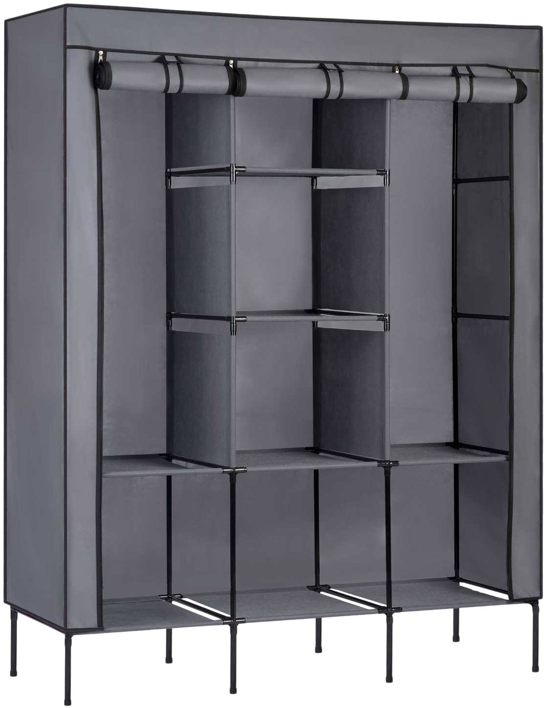 Massido 680100 Velká textilní skříň, 45 × 130 × 175 cm, tmavě šedá