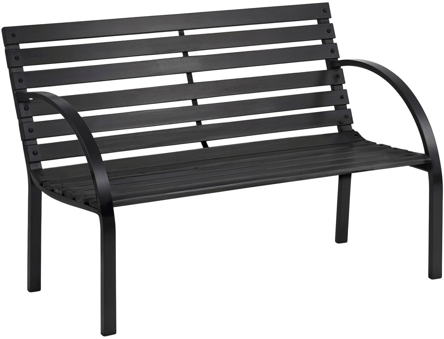 Sofotel 4207 Záhradná lavica s opierkou Luca 117,5 × 83 × 57 cm, čierna