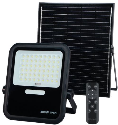 Garsaco Vonkajší solárny LED reflektor 300 W, 2400 lm, studená biela, samostatný solárny panel, DO