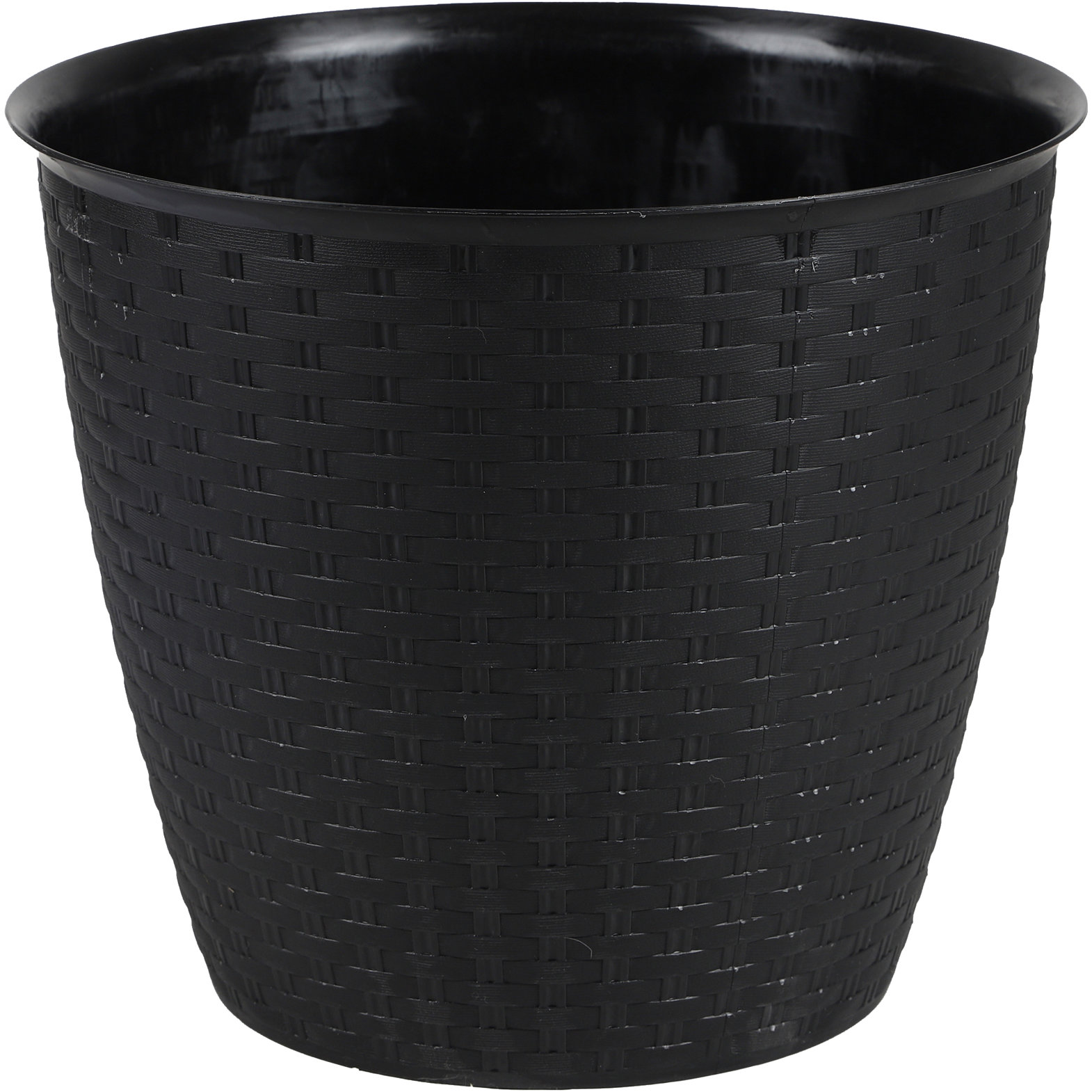 DOCHTMANN Kvetináč rattan 35 × 30 cm, čierny