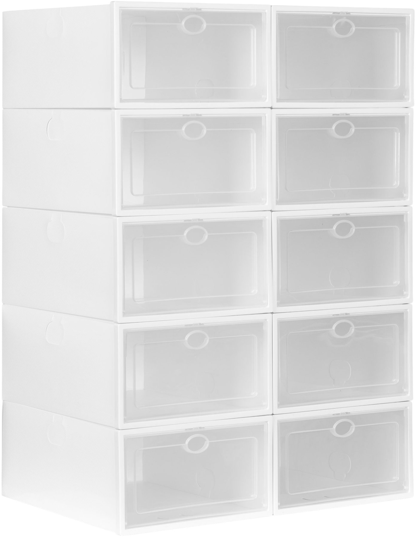 ModernHome PJJSB0002 Modulárny botník, 10 modulov, 42,5 × 30,5 × 61,5 cm, biely
