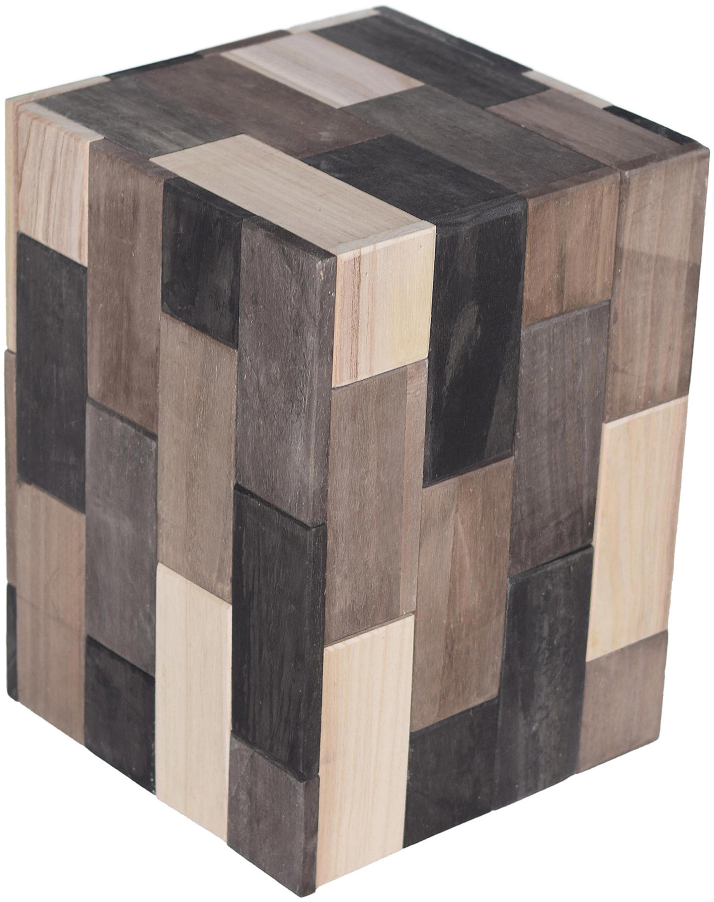 by inspire Drevený odkladací stolík PatchWood, 29,5 × 29,5 × 40 cm