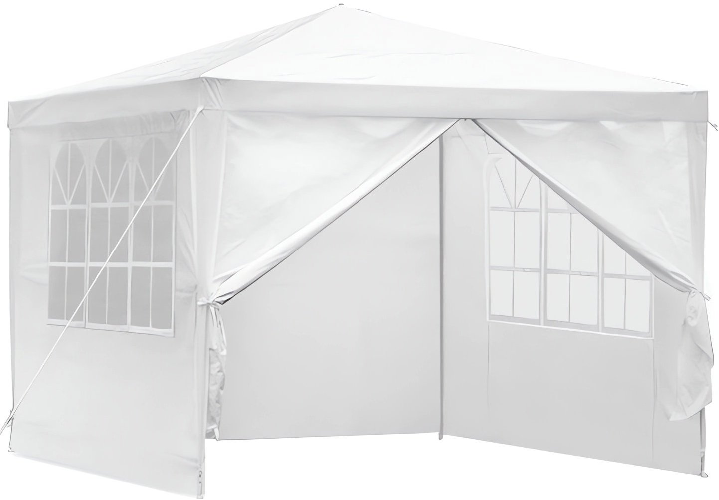 MultiGarden PAW 3X3 Záhradný altánok skladací, 3 × 3 m, 4 steny, biely