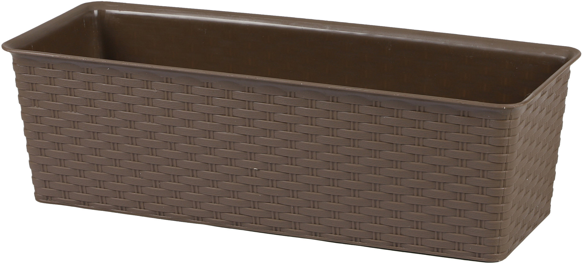 DOCHTMANN Kvetináč rattan obdĺžnik 40 × 16,5 × 12 cm, hnedý