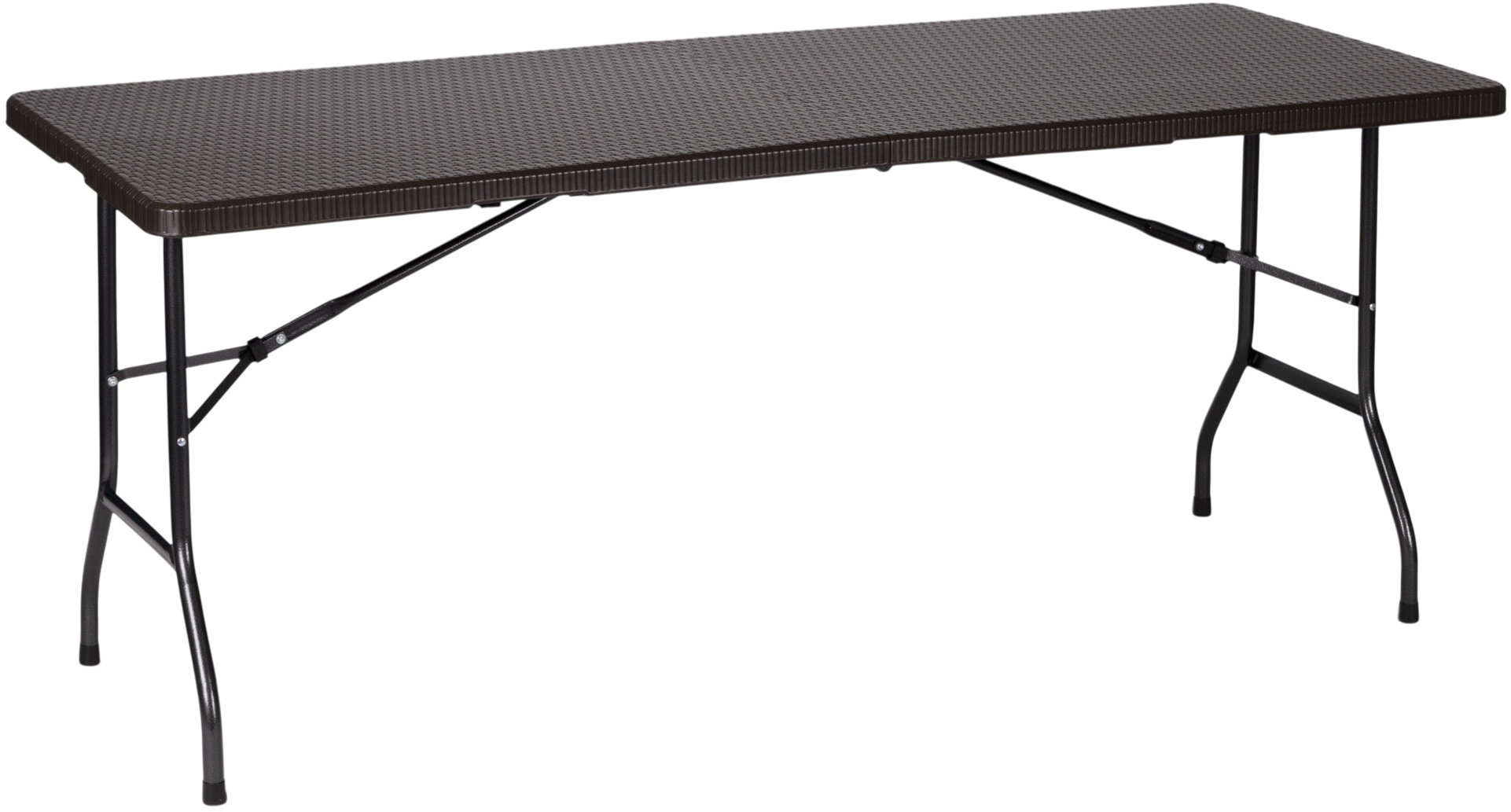 MultiGarden RZK-180B Skladací cateringový záhradný stôl 180 cm, ratan, hnedý