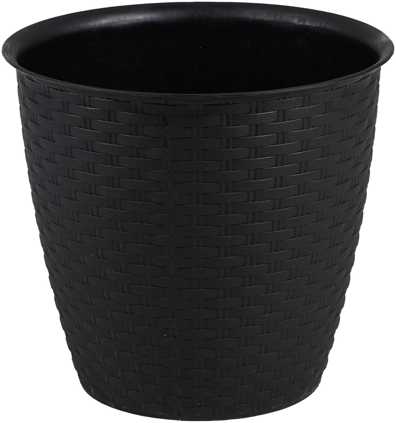 DOCHTMANN Kvetináč rattan 25 × 23 cm, čierny