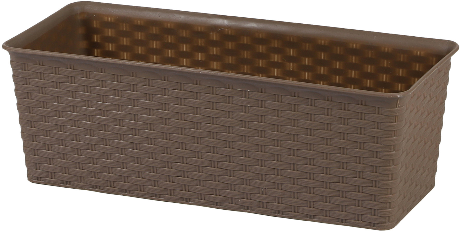 DOCHTMANN Kvetináč rattan obdĺžnik 30 × 13,5 × 10,5 cm, hnedý
