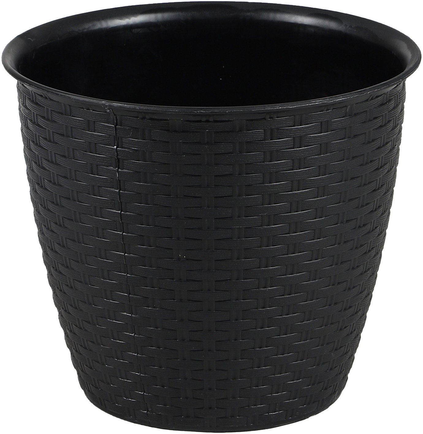 DOCHTMANN Kvetináč rattan 30 × 26 cm, čierny