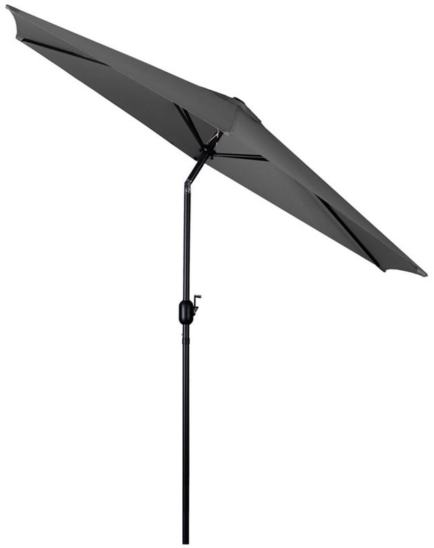 Plonos PL-884 Záhradný slnečník skladací 6-segmentový, 300 cm, s obalom, sivý