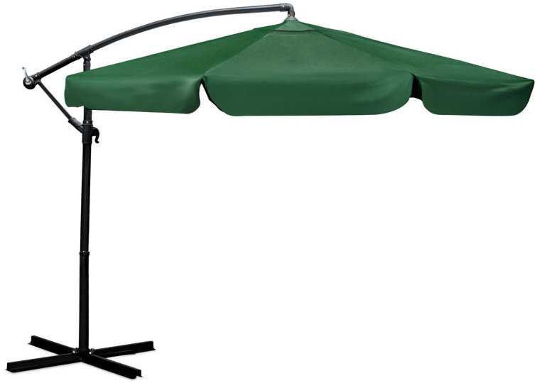 Plonos PL-881 Záhradný slnečník skladací 8-segmentový, 350 cm s obalom, zelený