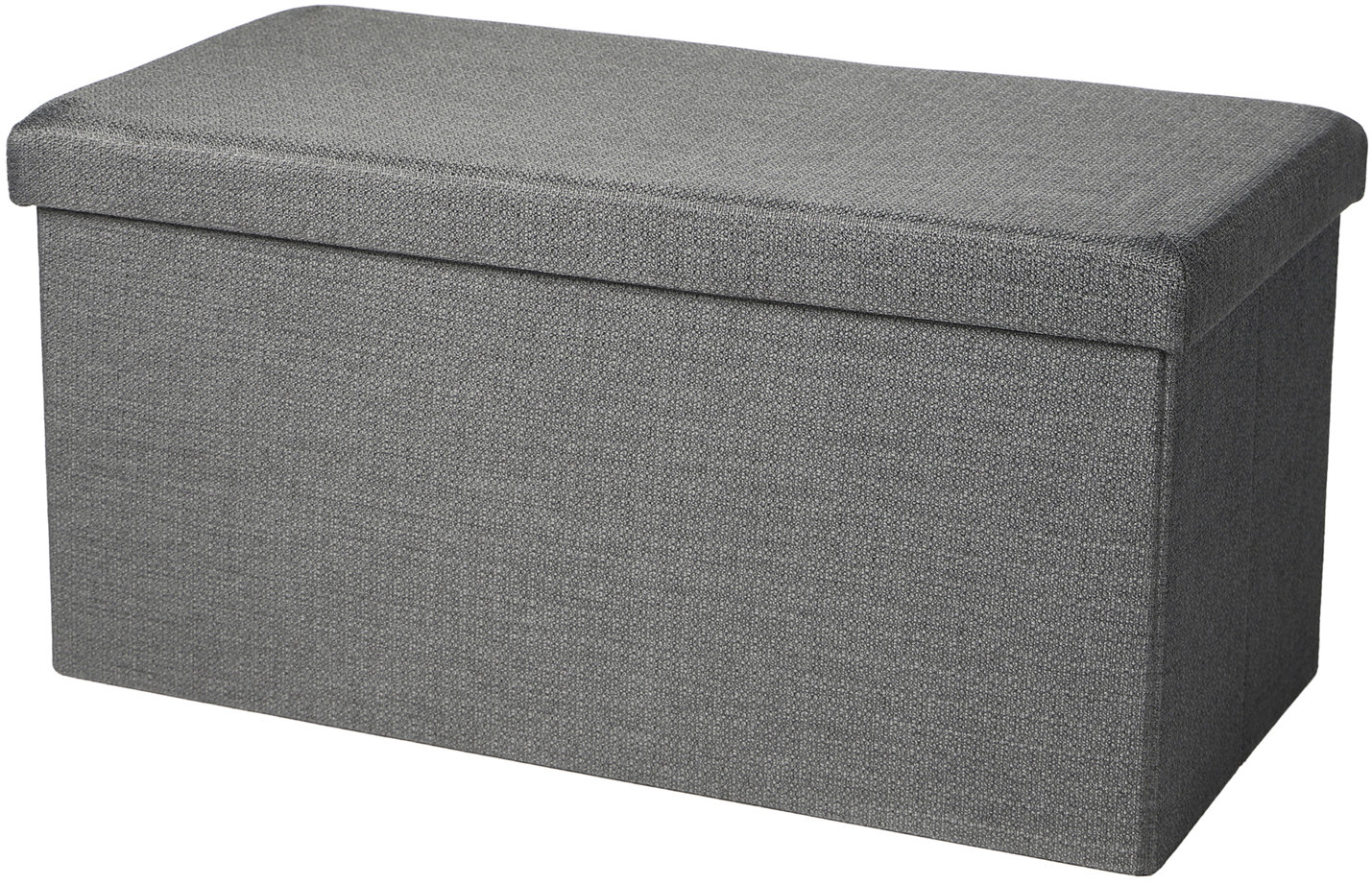 DOCHTMANN Taburet skládací s úložným prostorem tmavě šedý 76 × 38 × 38 cm