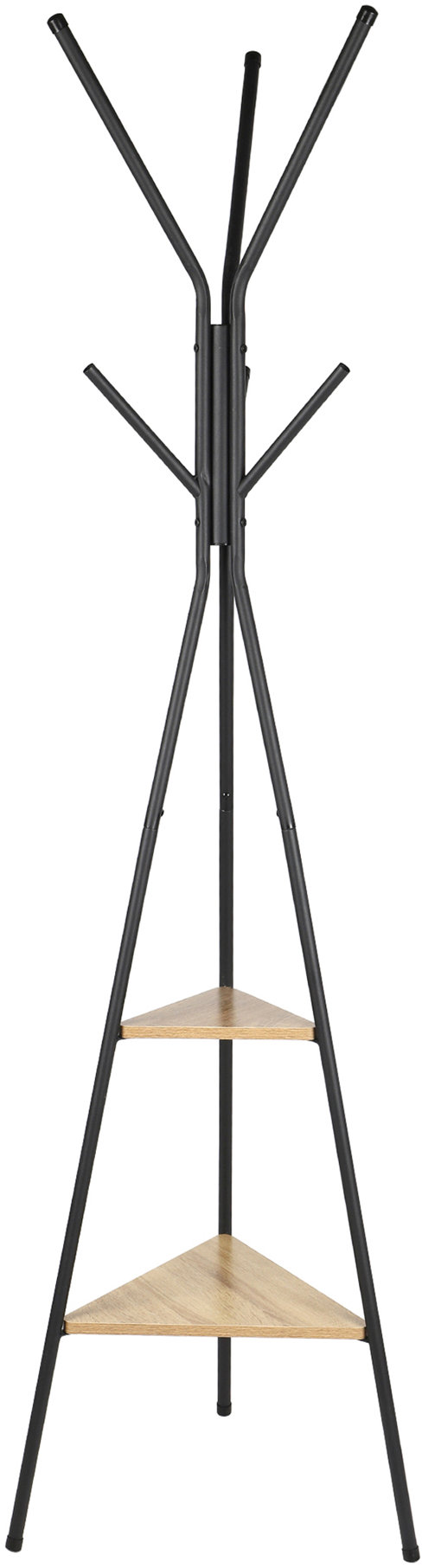 DOCHTMANN Vešiak na oblečenie s policami, 49 × 180 cm, čierny