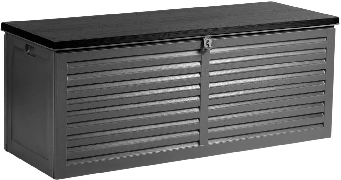 Plonos PL-801 Záhradný box 143 × 57 × 53,5 cm, 390 l, čierno-sivý